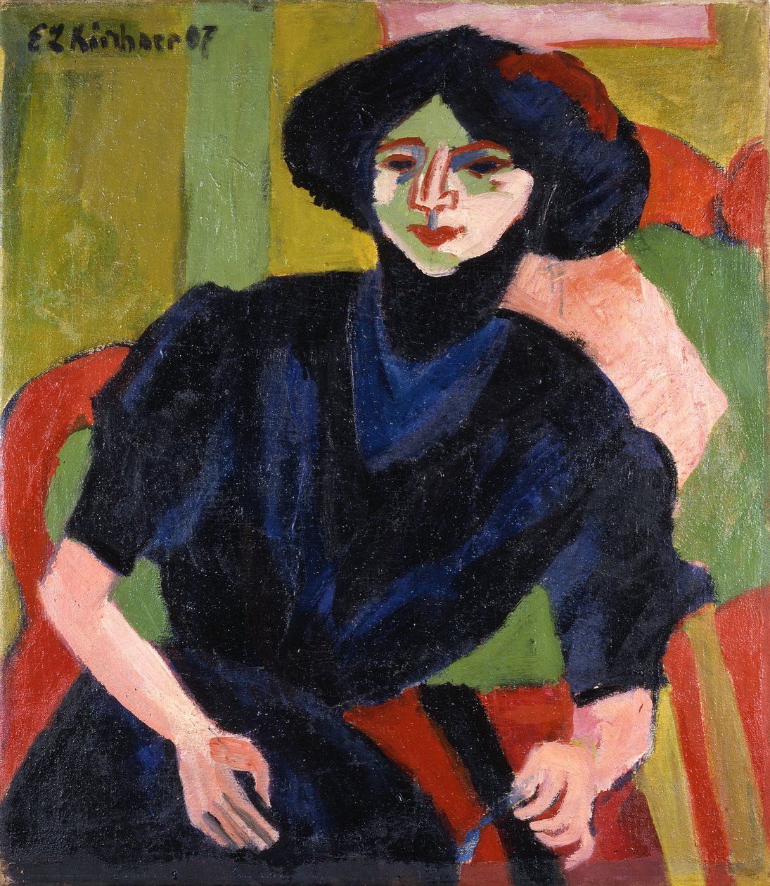 Portret kobiety autorstwa Ernst Ludwig Kirchner