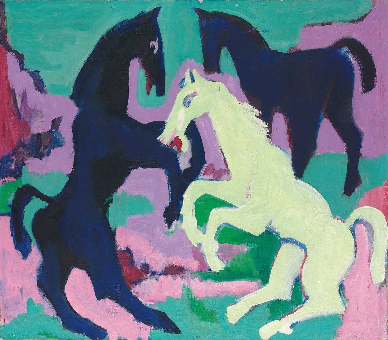 Trzy konie; Trzy konie, ok. 1923 autorstwa Ernst Ludwig Kirchner