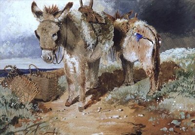 Osły, 1855 autorstwa Erskine Nicol