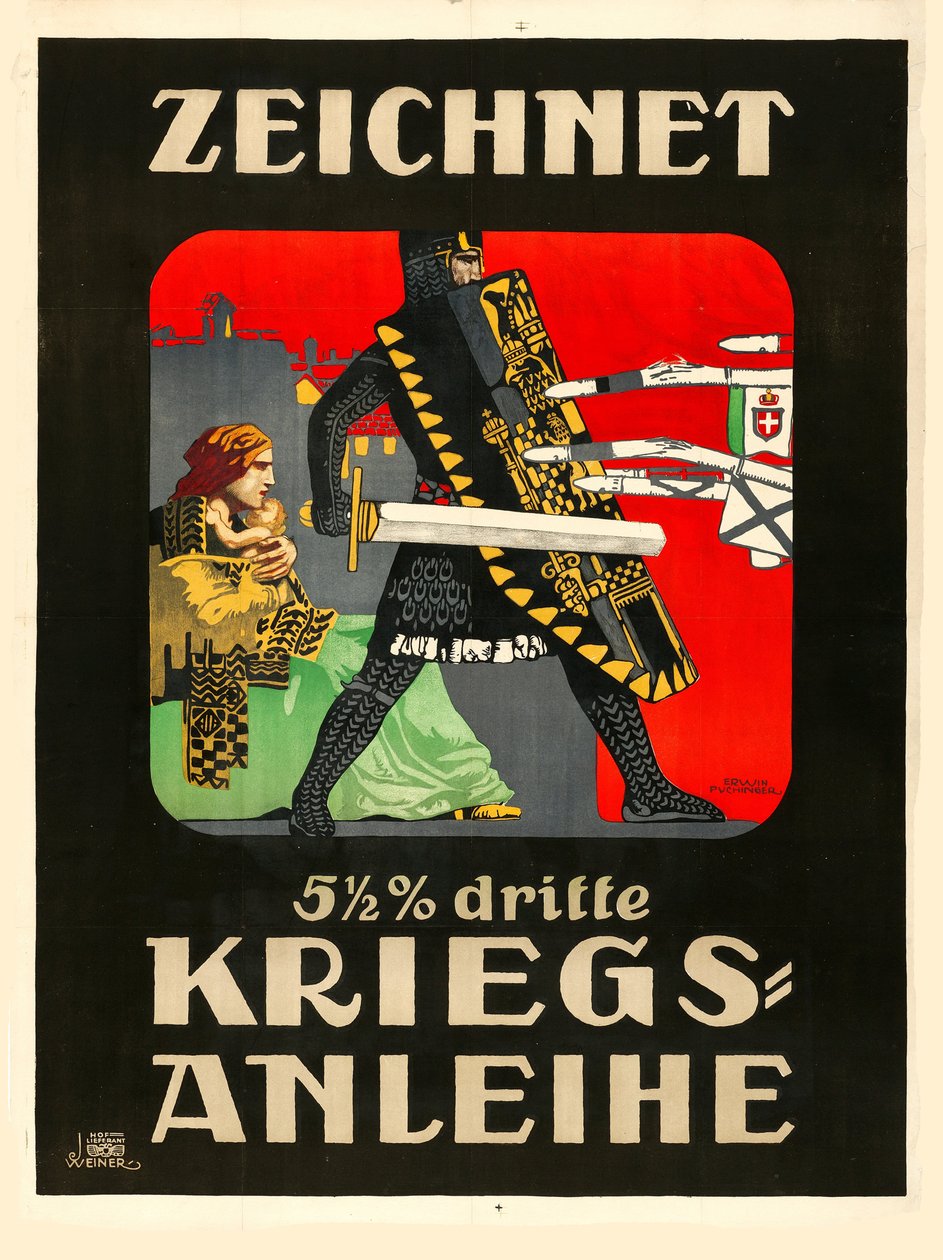 Zapisz się na trzecią pożyczkę wojenną!, 1915. autorstwa Erwin Puchinger