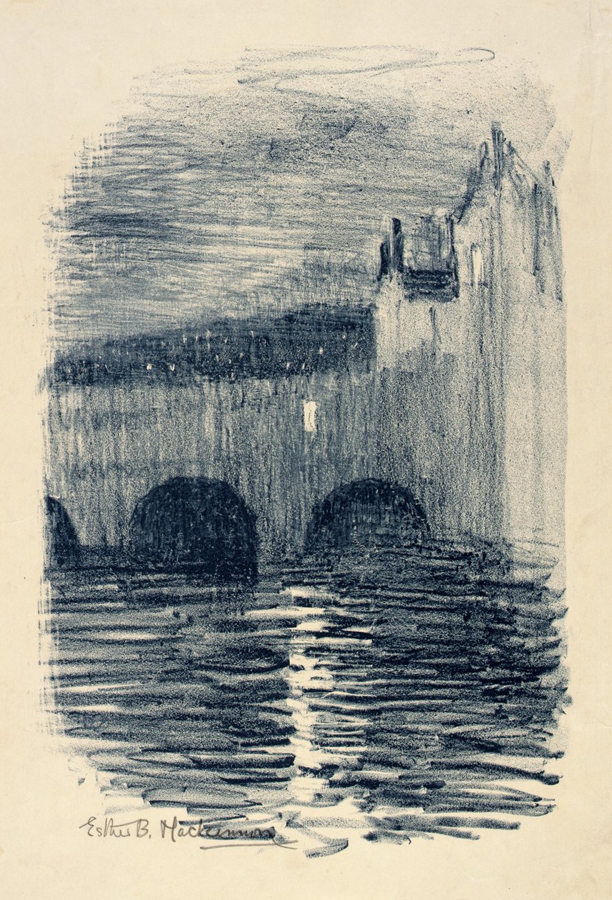 Pulteney Bridge, Bath - Zmierzch autorstwa Esther Blaikie MacKinnon