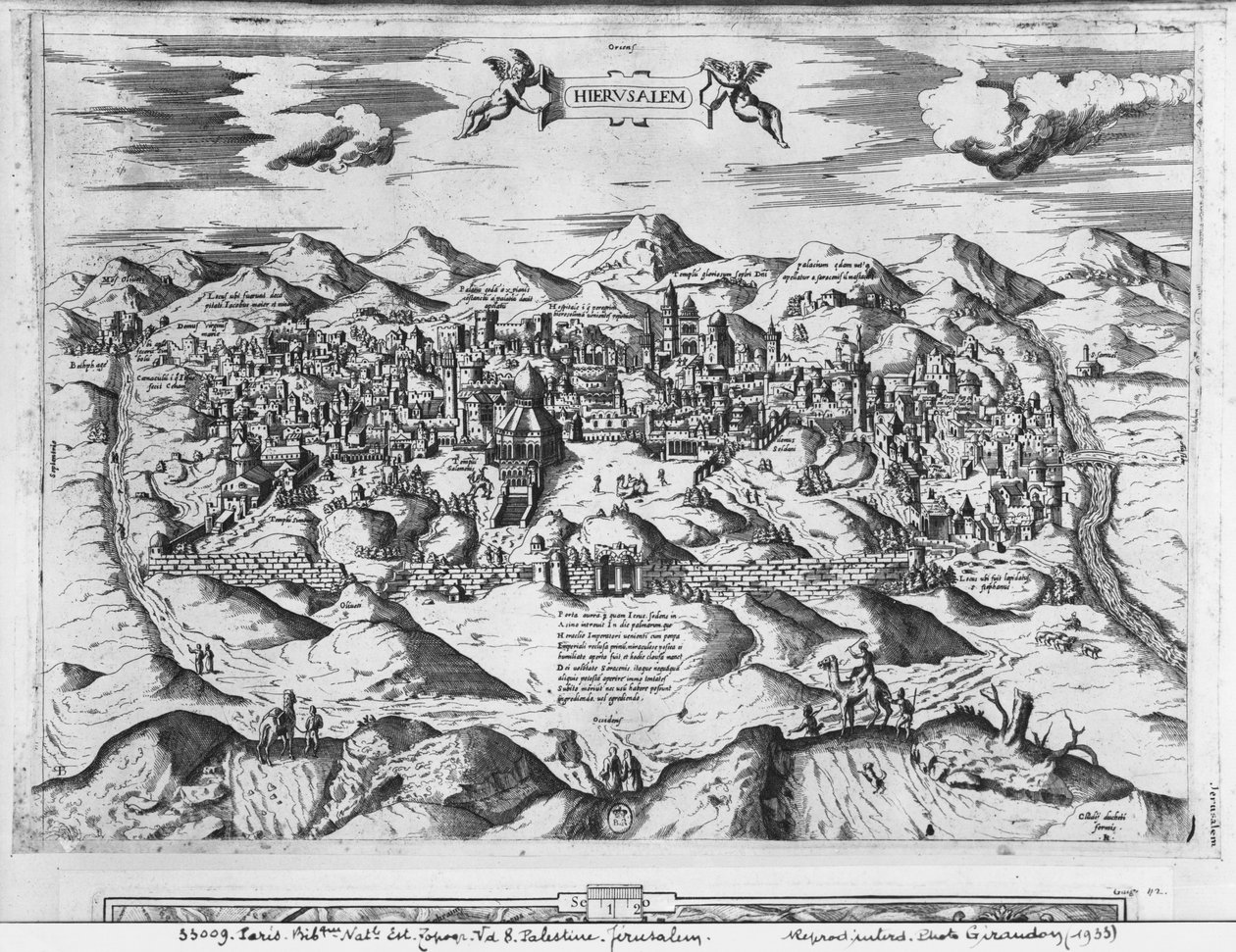 Widok Jerozolimy, 1570 autorstwa Etienne Duperac