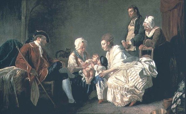 Miłość braterska (olej) autorstwa Etienne Aubry