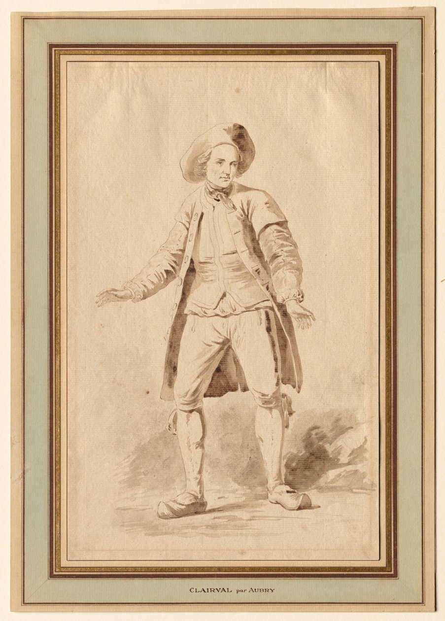 Aktor Clairval, XVIII wiek. autorstwa Etienne Aubry
