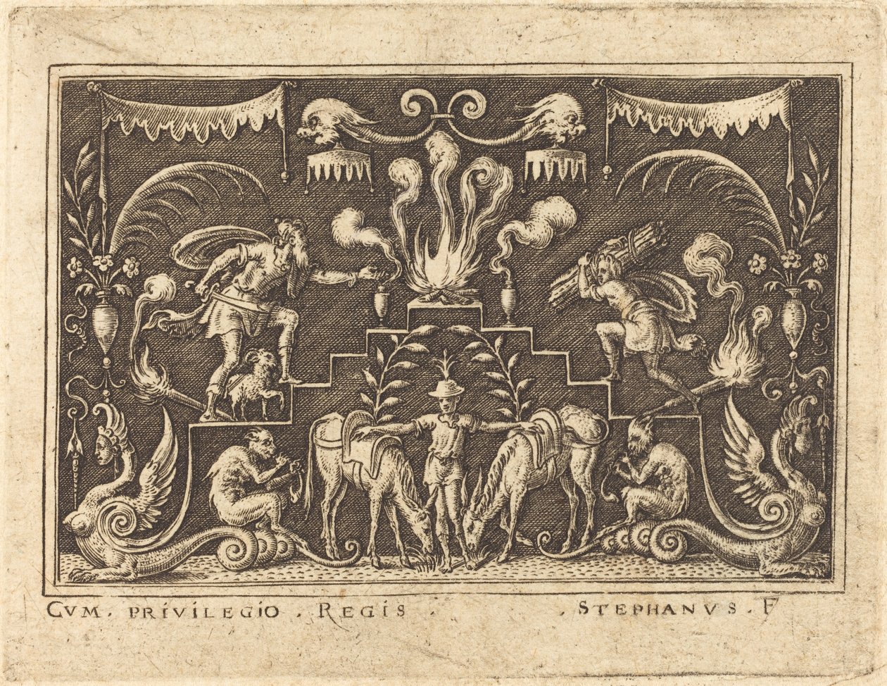 Ofiara Abrahama autorstwa Etienne Delaune