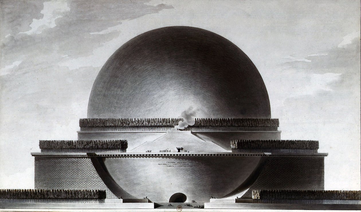 Cenotaf Newtona autorstwa Etienne Louis Boullee