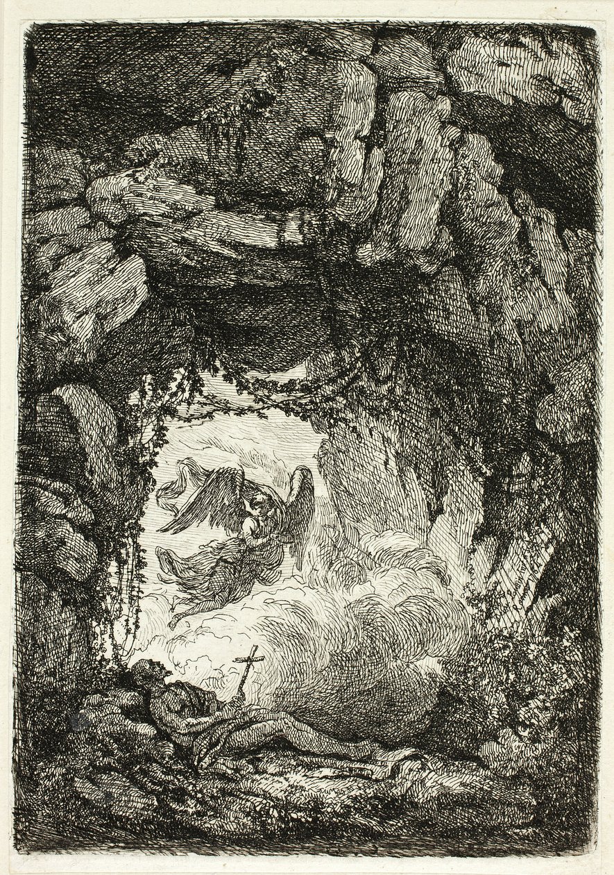 Śmierć św. Hieronima autorstwa Etienne de Lavallee Poussin