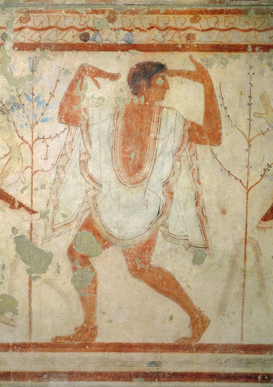 Tancerka z Grobowca Triclinium, ok. 470 p.n.e. (malarstwo ścienne) autorstwa Etruscan