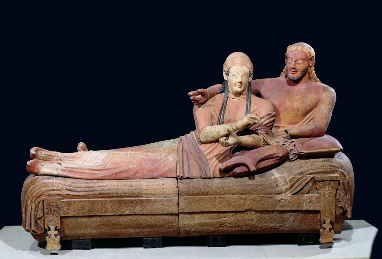Sarkofag małżonków, 525-500 p.n.e. autorstwa Etruscan