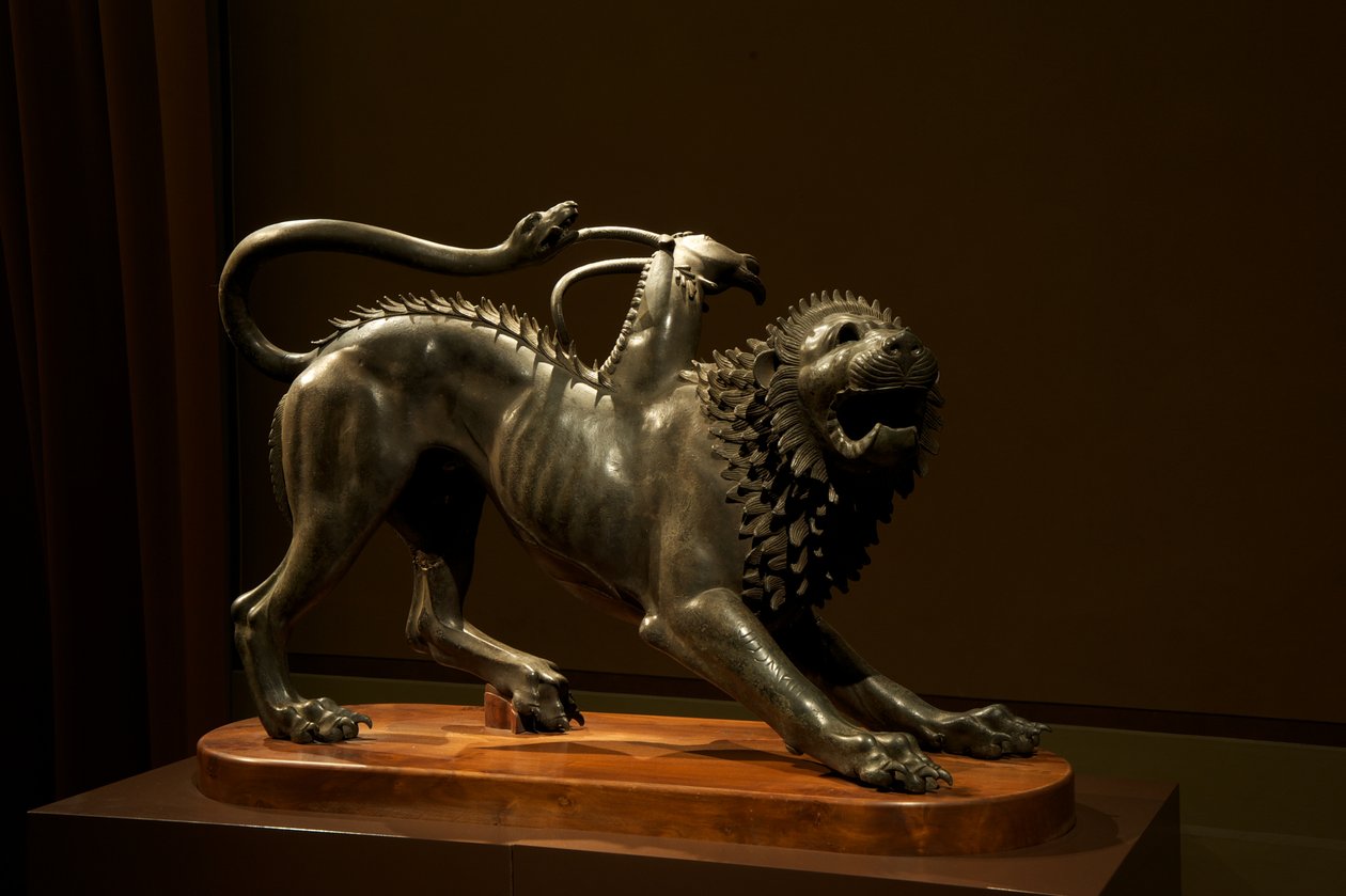 Chimera z Arezzo, ok.400 pne (brąz) autorstwa Etruscan