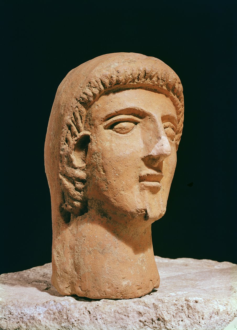 Głowa wotywna (terakota) autorstwa Etruscan