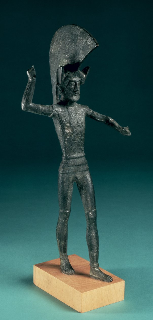 Wojownik, z Umbrii, Etrusków, V wiek pne (brąz) autorstwa Etruscan