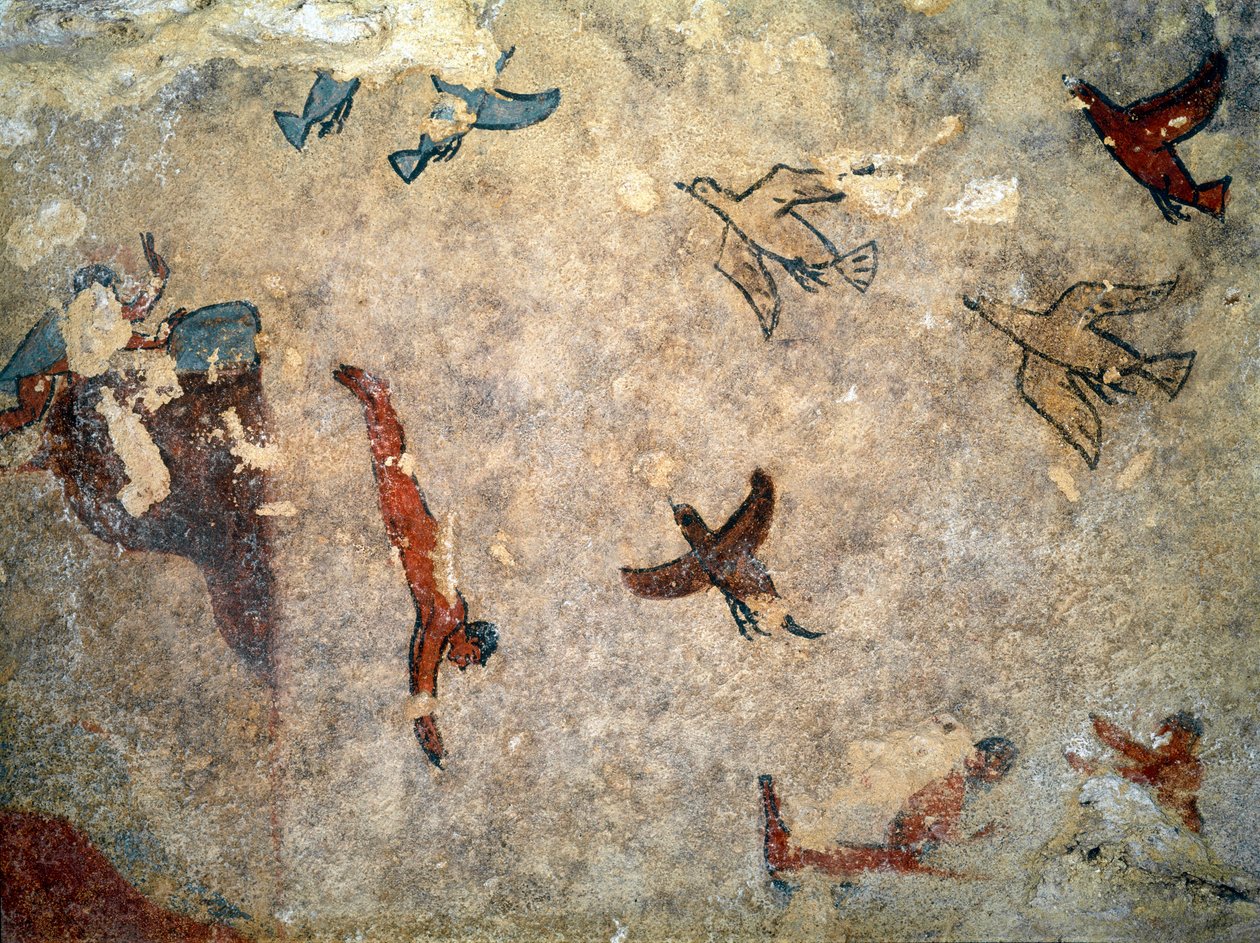 Nurek. (Detal fresku, 520-510 pne) autorstwa Etruscan