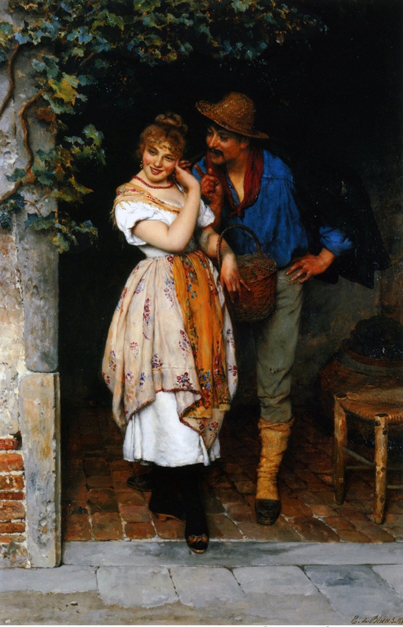 Zaloty dla par, 1887 autorstwa Eugen von Blaas