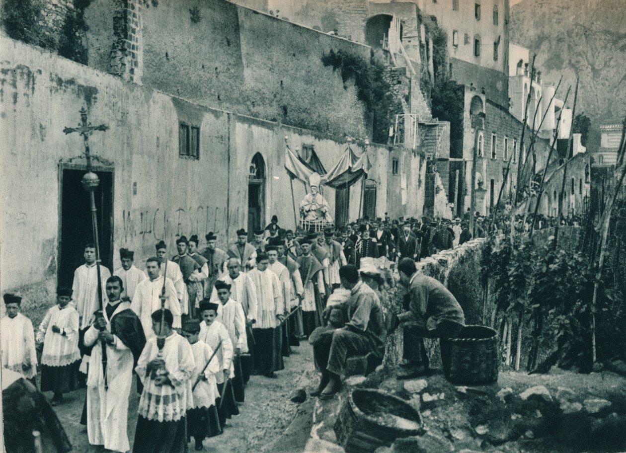 Procesja, Capri, Włochy, 1927 autorstwa Eugen Poppel