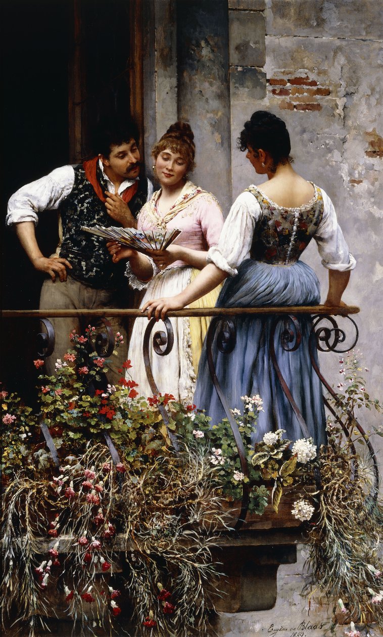 Na balkonie, 1889 autorstwa Eugen von Blaas
