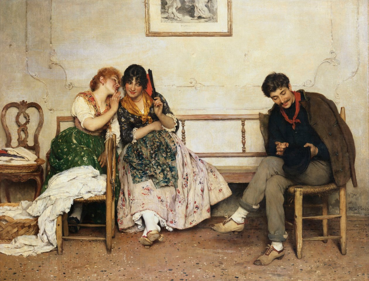 Propozycja miłości, 1884 autorstwa Eugen von Blaas