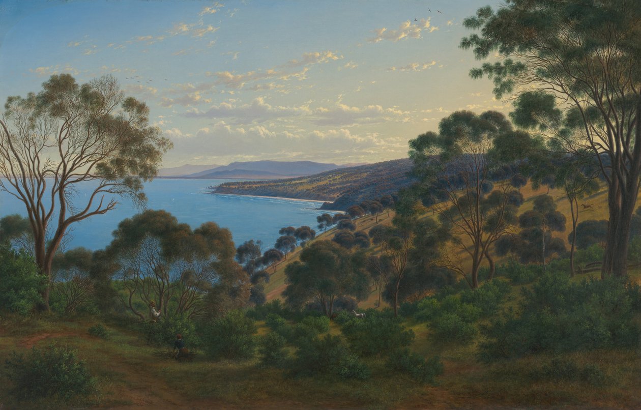 Góry Dandenong od Beleura autorstwa Eugene von Guérard