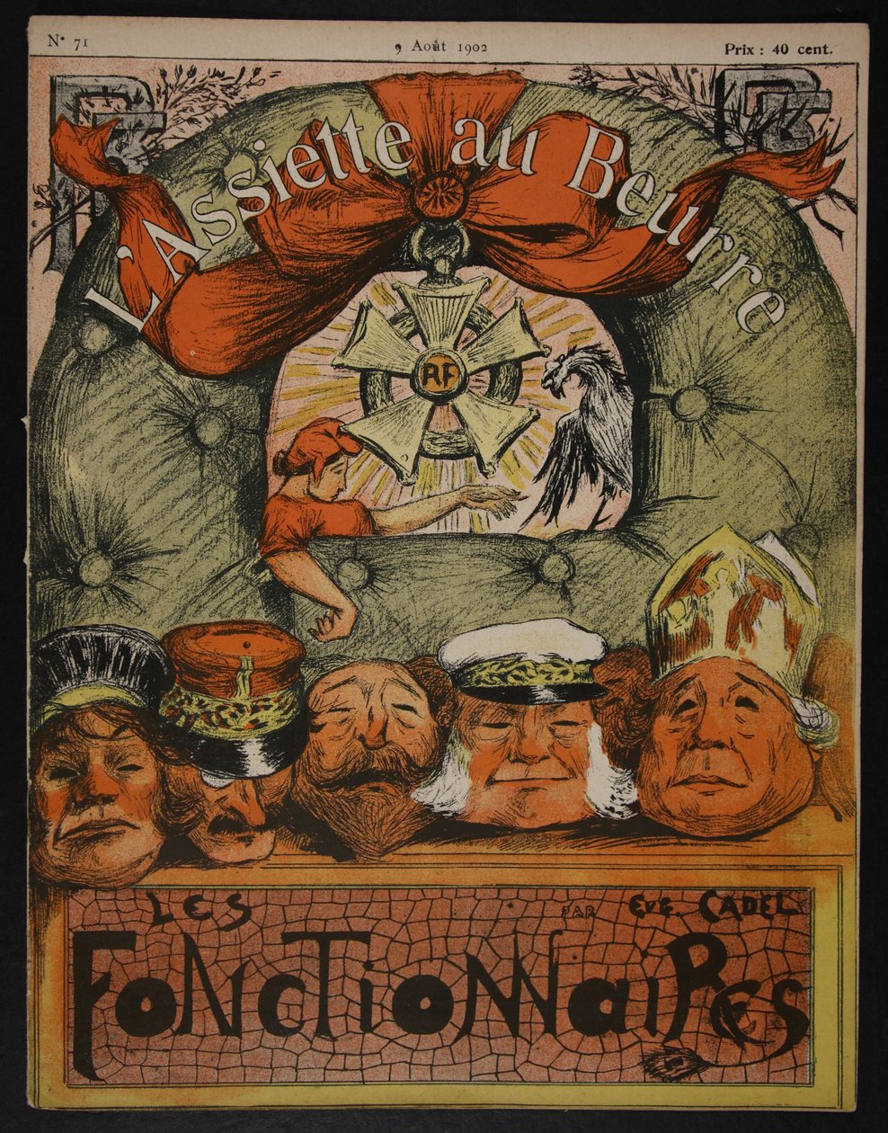 Przednia okładka z „The Butter Plate: The Officials”, 9 sierpnia 1902 r autorstwa Eugene Cadel