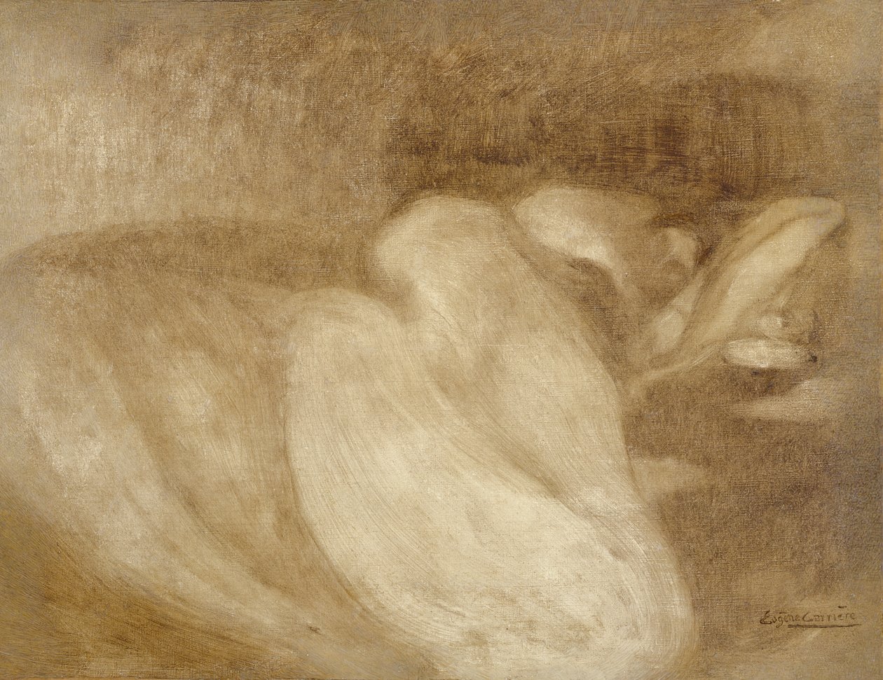 Śpiąca kobieta, 1899 autorstwa Eugène Carrière