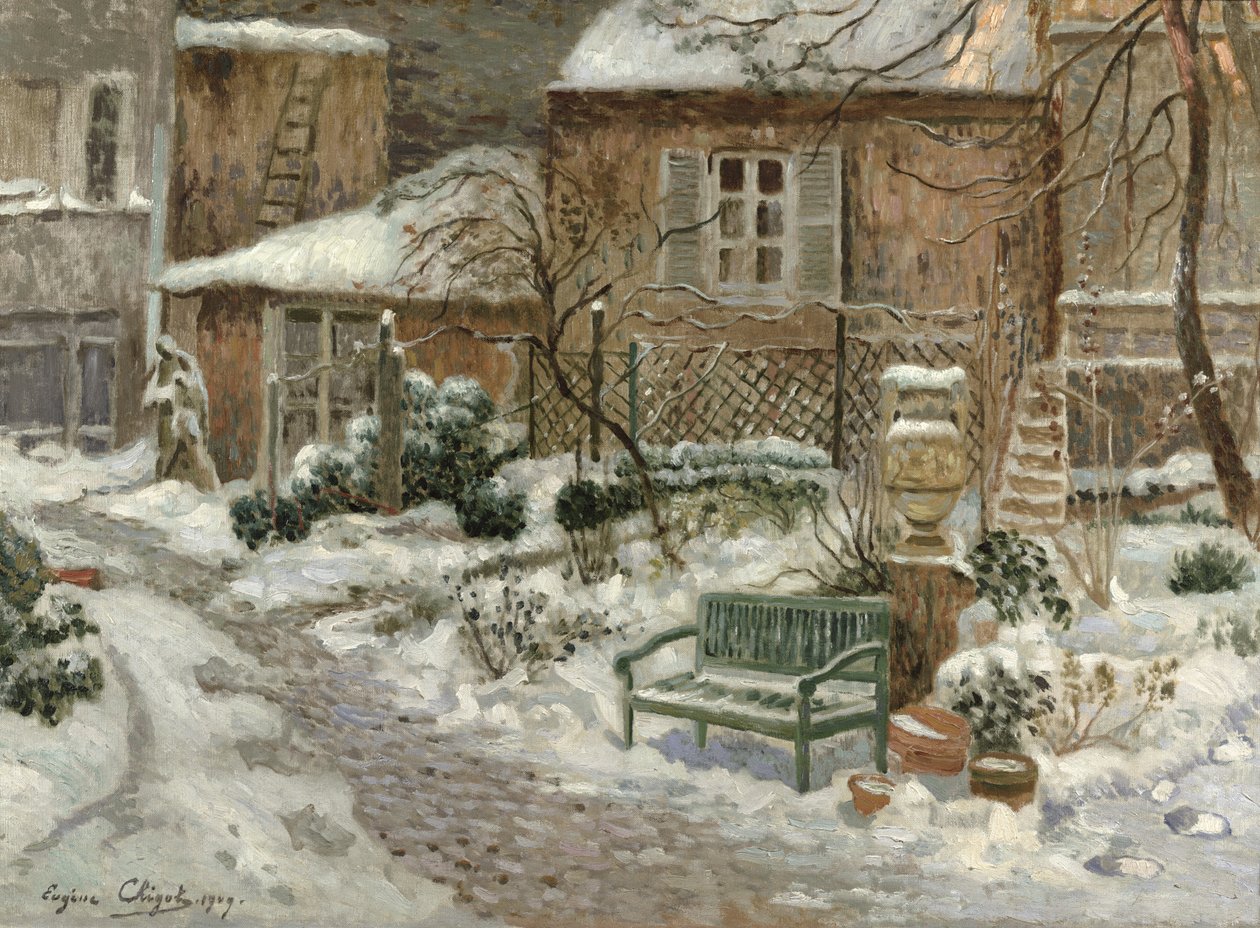 Ogród pod śniegiem, 1909 autorstwa Eugene Chigot
