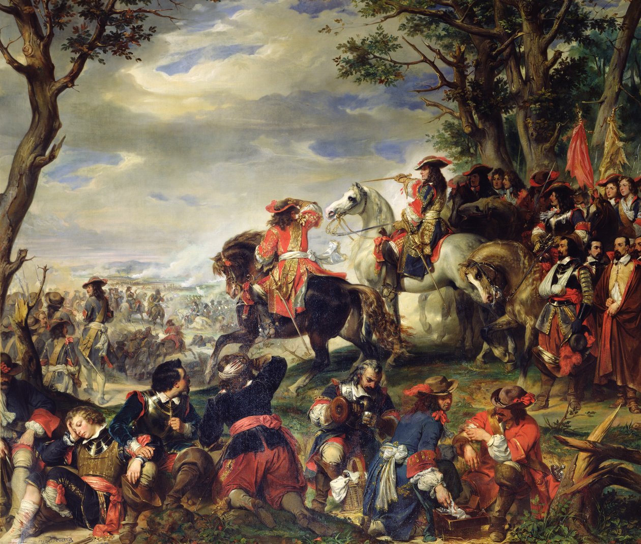Bitwa pod Marsylią, 4 października 1693, 1837 autorstwa Eugene Deveria