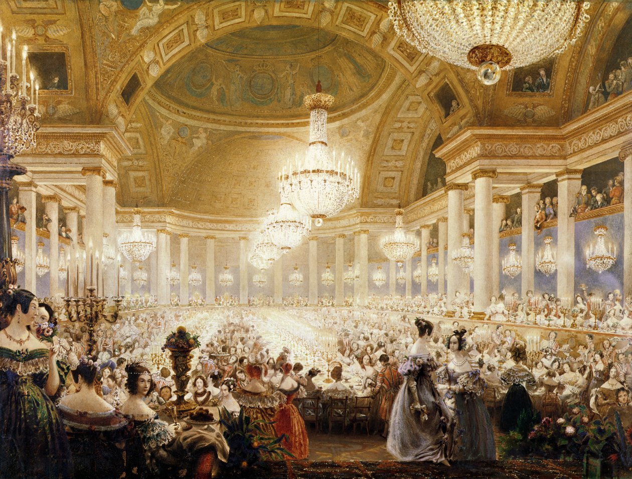 Kobiety jedzące w Tuileries w 1835 r. autorstwa Eugene Emmanuel Viollet le Duc