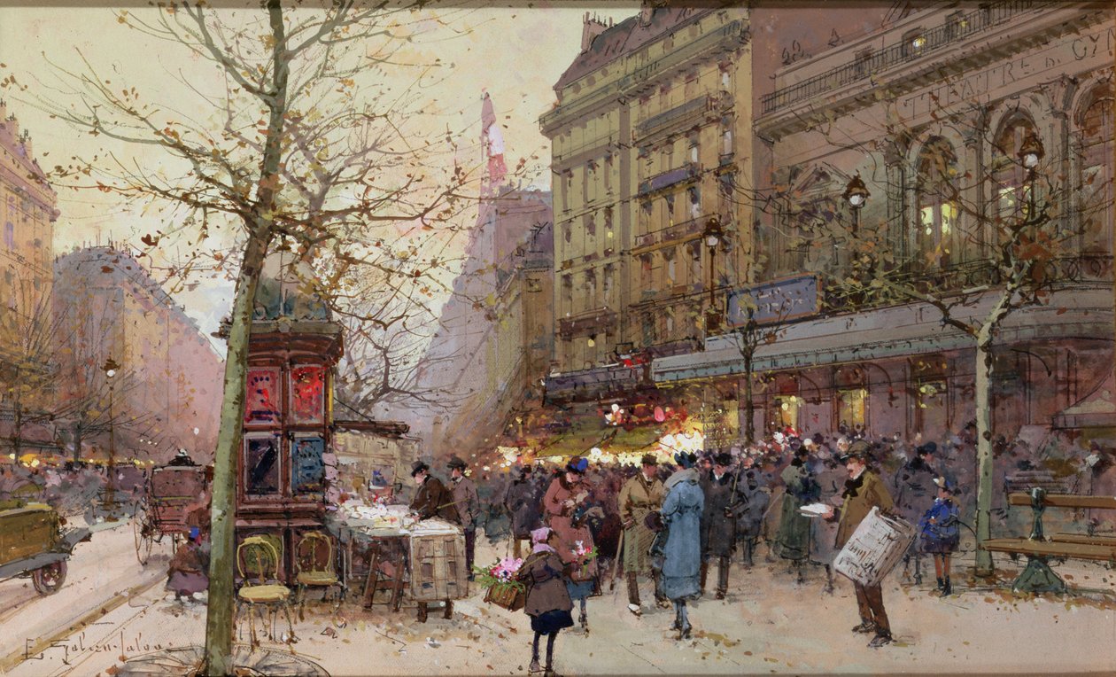 Wielkie Bulwary autorstwa Eugene Galien Laloue