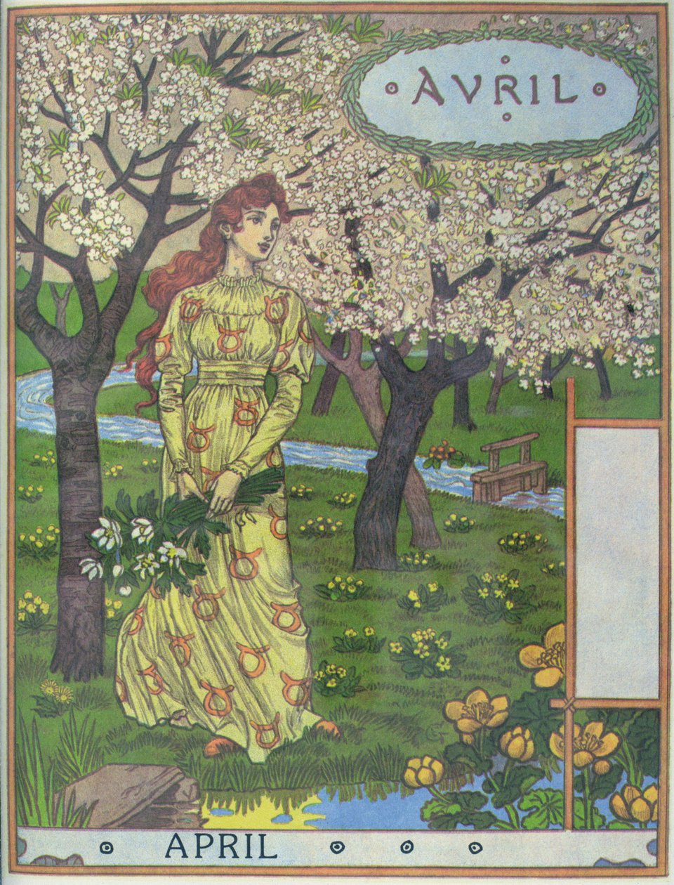 kwiecień autorstwa Eugene Grasset