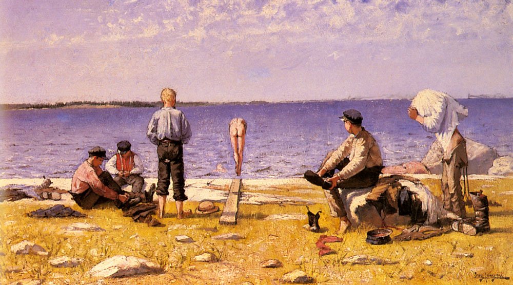 Chłopcy na plaży autorstwa Eugène Jansson