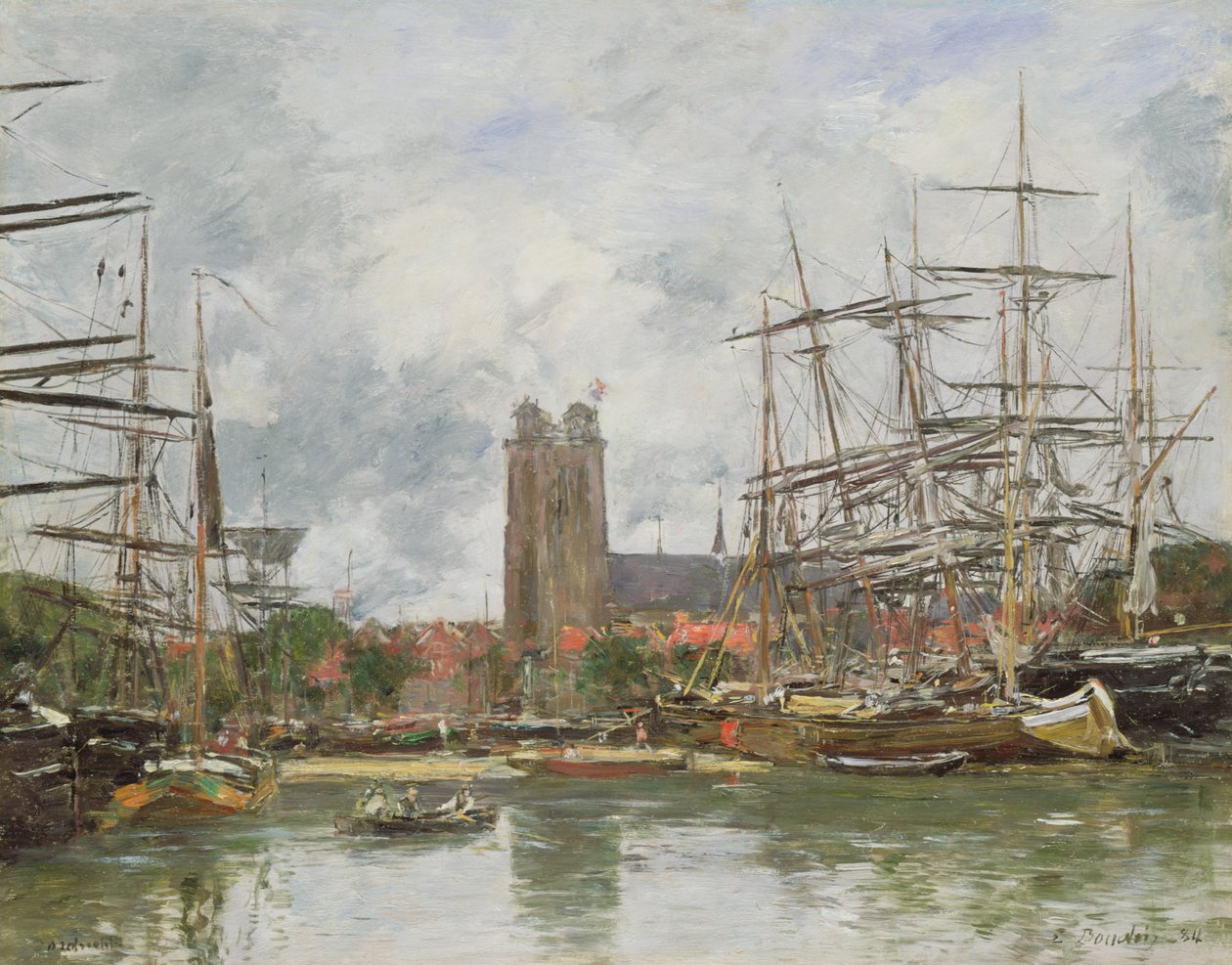 Port francuski, 1884 autorstwa Eugene Louis Boudin