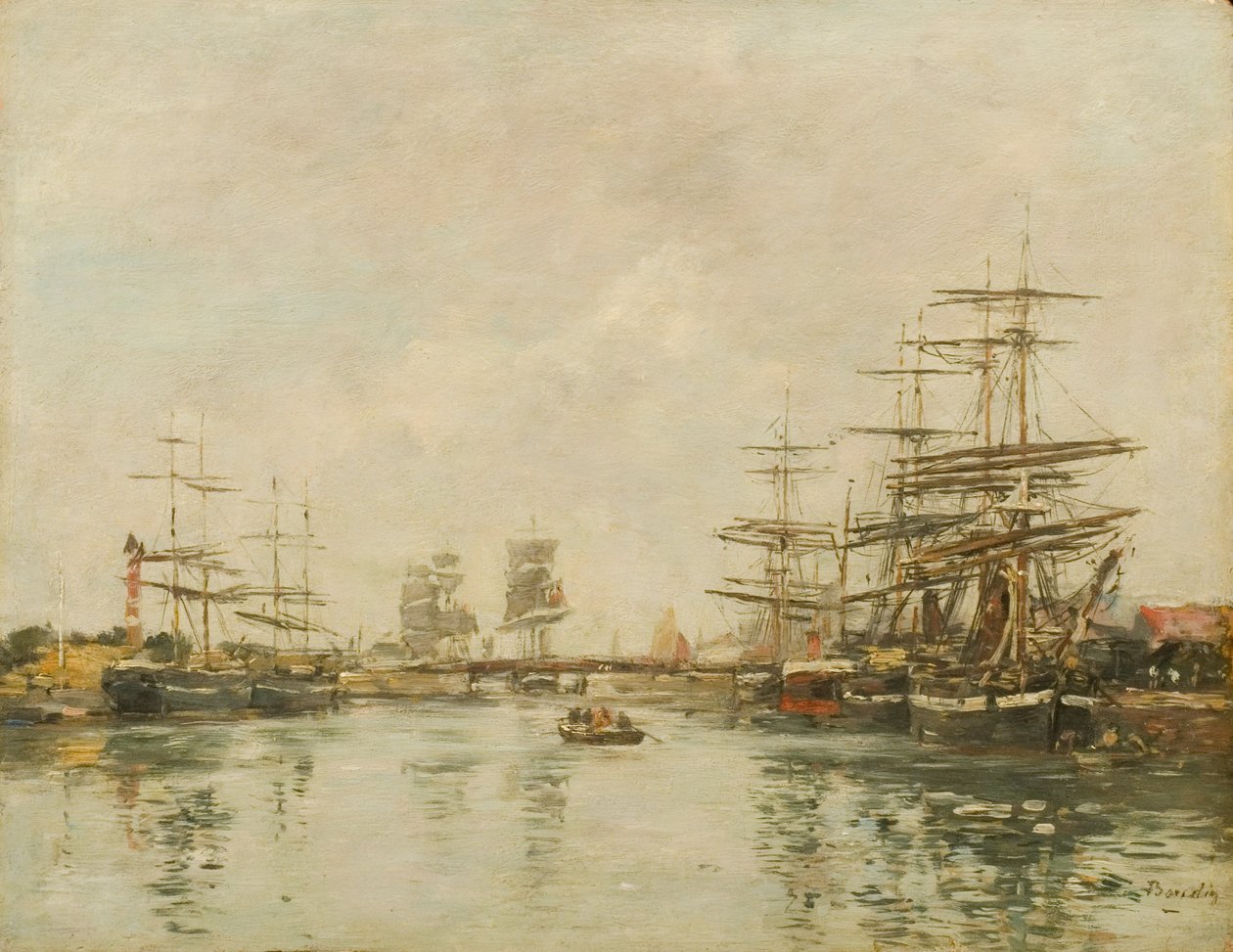 Port Honfleur autorstwa Eugene Louis Boudin