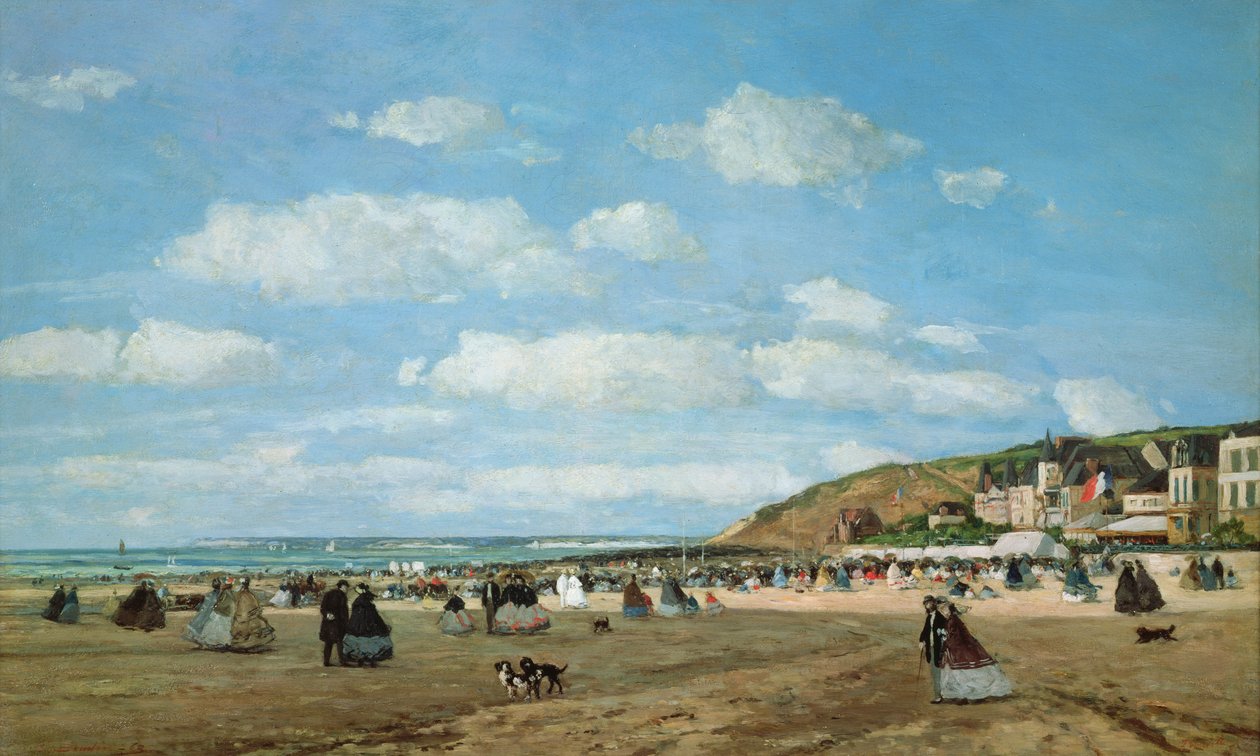 Plaża w Trouville, 1863 autorstwa Eugene Louis Boudin