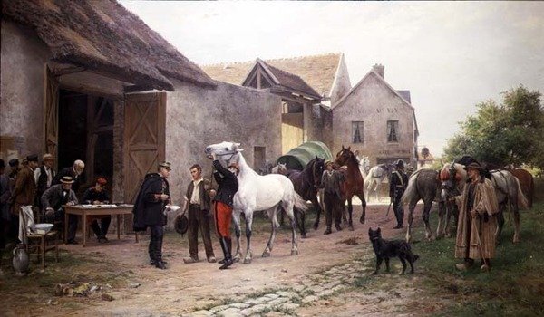 Pobór do wojska autorstwa Eugene Alexis Girardet