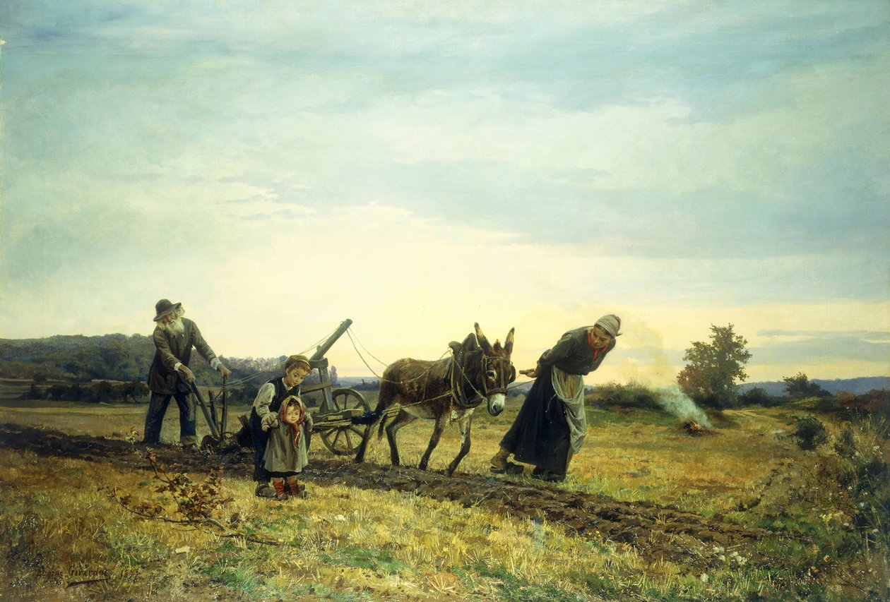 Oranie pól, 1877 autorstwa Eugene Alexis Girardet