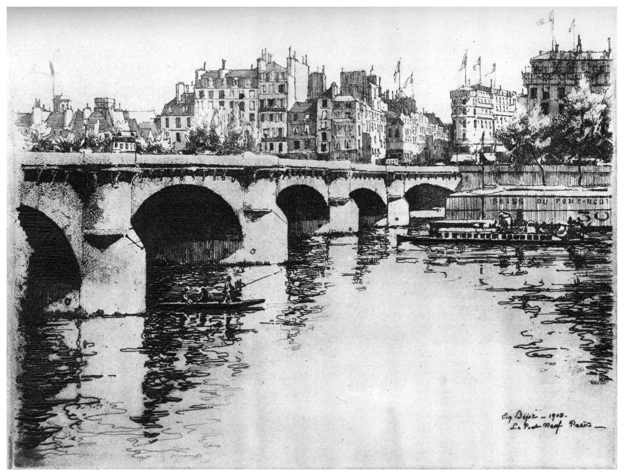 Pont Neuf, c1870-1930 1924 autorstwa Eugene Bejot