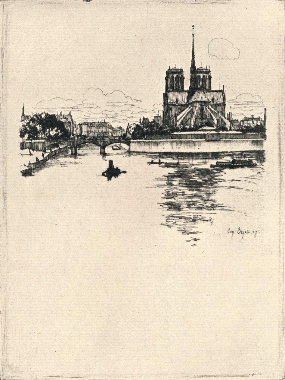 Apsyda Notre Dame, 1915 autorstwa Eugene Bejot