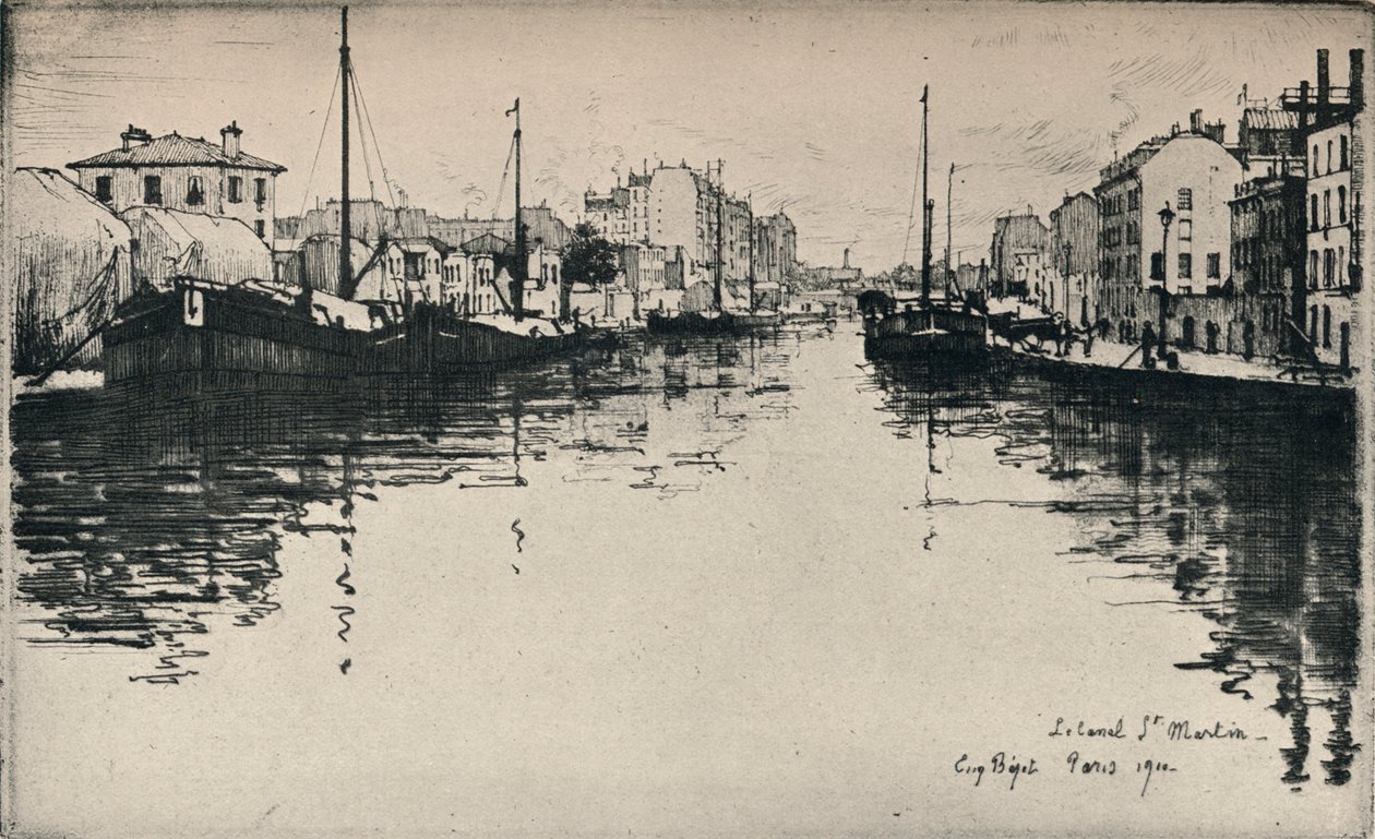 Kanał św. Marcina, 1915 autorstwa Eugene Bejot