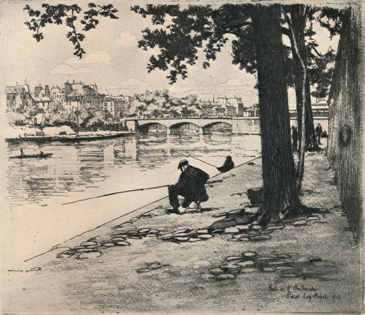 Pont de lArcheveche, 1915 autorstwa Eugene Bejot