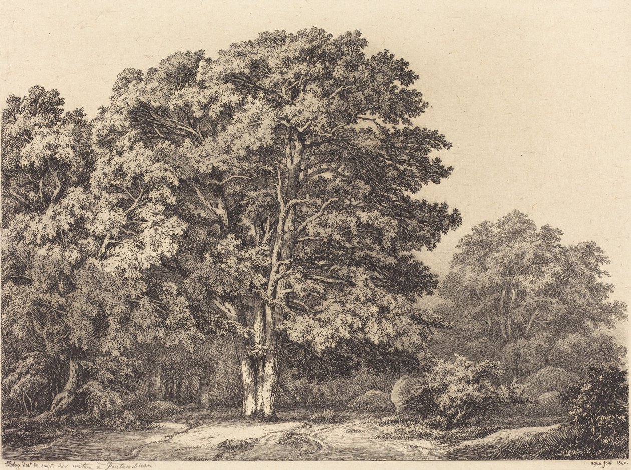 Wejście do lasu, 1840 r. autorstwa Eugene Bléry