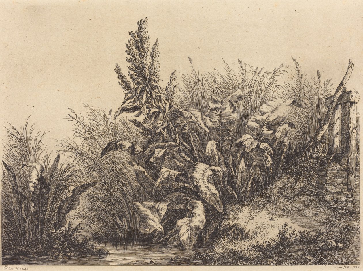 Przystań wodna, 1840 r. autorstwa Eugene Bléry