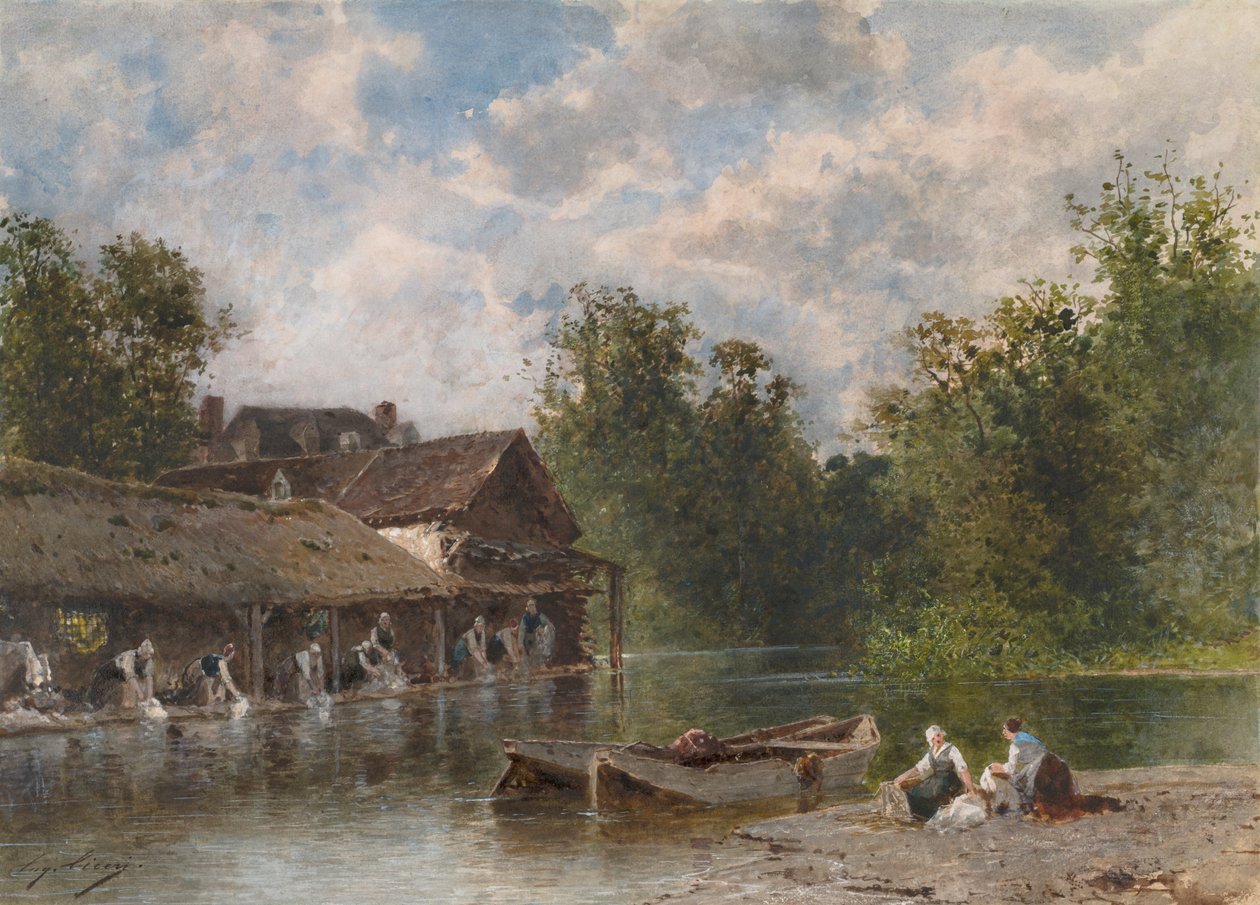 Praczki Praczki, 1870-1880. autorstwa Eugene Ciceri