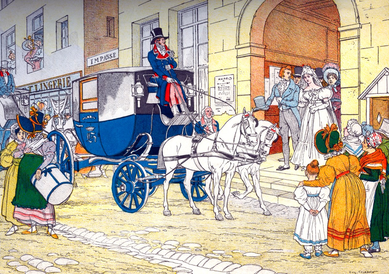 Barouche na weselu (francuski: „Célestine”) autorstwa Eugene Courboin