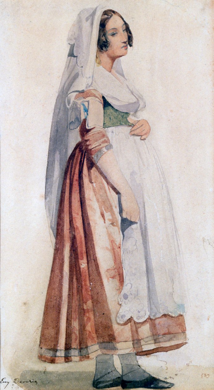 Młody Włoch, c1825-1865 autorstwa Eugene Deveria
