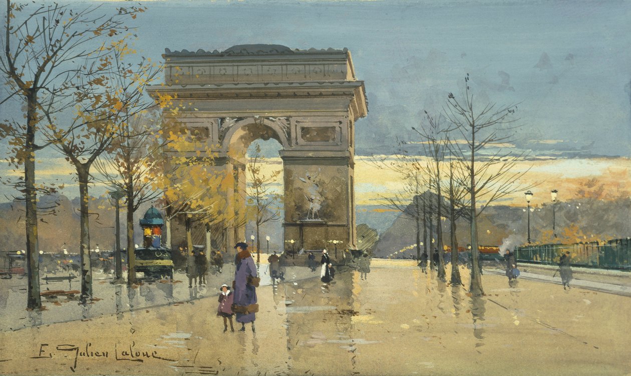 Łuk triumfalny autorstwa Eugene Galien Laloue