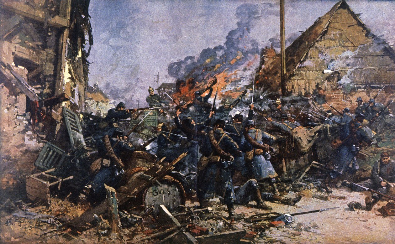 Walki w Arras autorstwa Eugene Galien Laloue