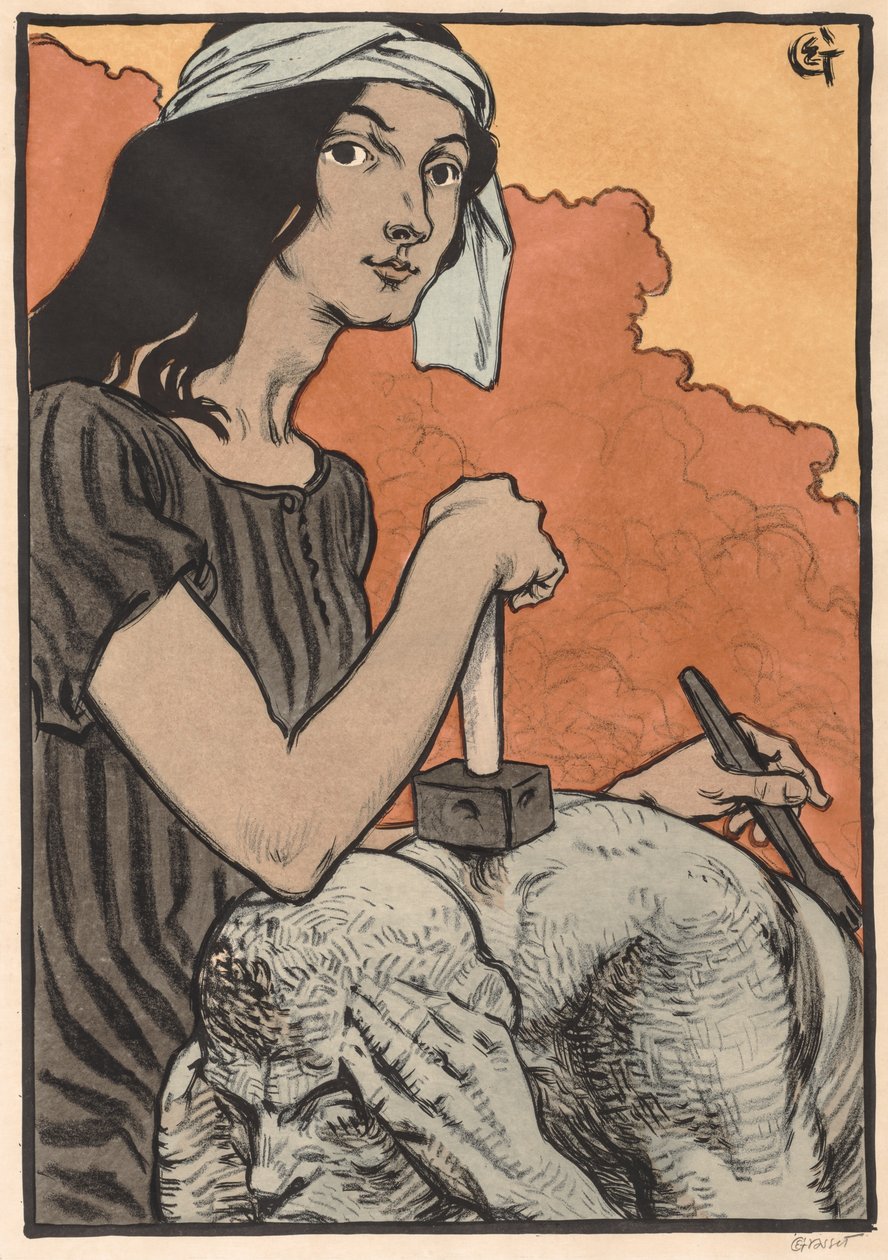 Rzeźbiarka autorstwa Eugene Grasset