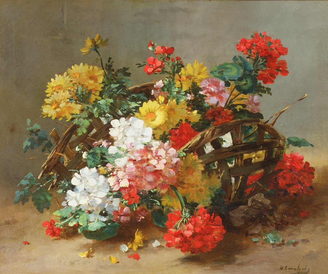 Studium kwiatów autorstwa Eugene Henri Cauchois