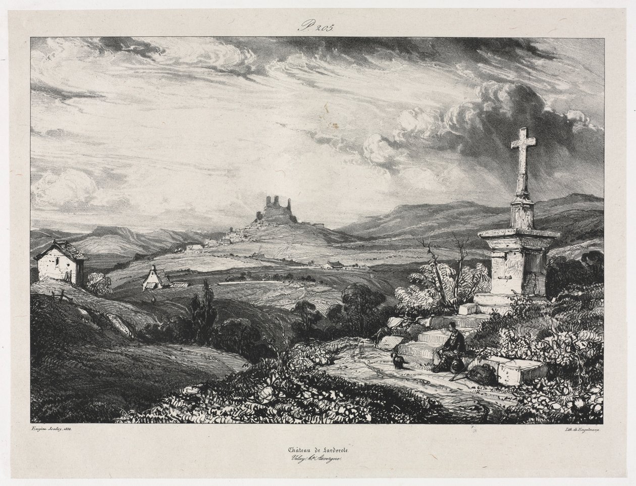 Zamek Larderole, 1832. autorstwa Eugene Isabey