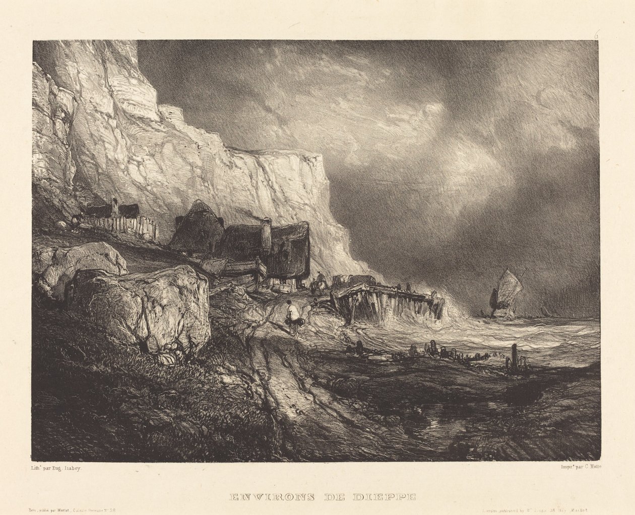 Wokół Dieppe autorstwa Eugene Isabey